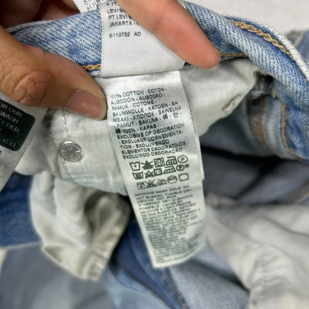 Levi's Low Pro Straight Jeans Women 30 Blue Denim Cotton Pockets Zip Fly - 33X29